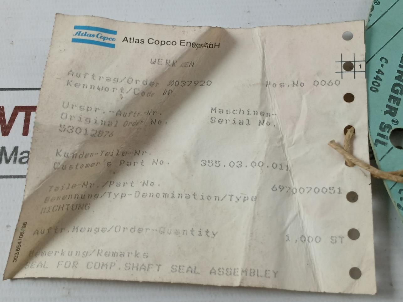 Lot Of 2X Fiber Gasket Material C-4400 Klingersil
