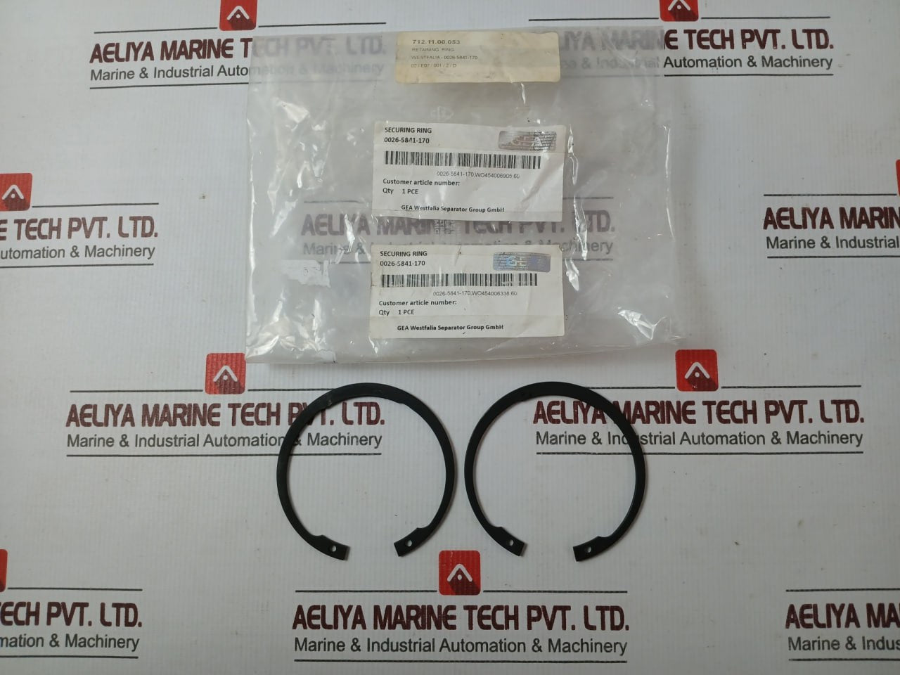 Lot Of 2X GEA WESTFALIA SEPARATOR 0026-5841-170 Securing Ring