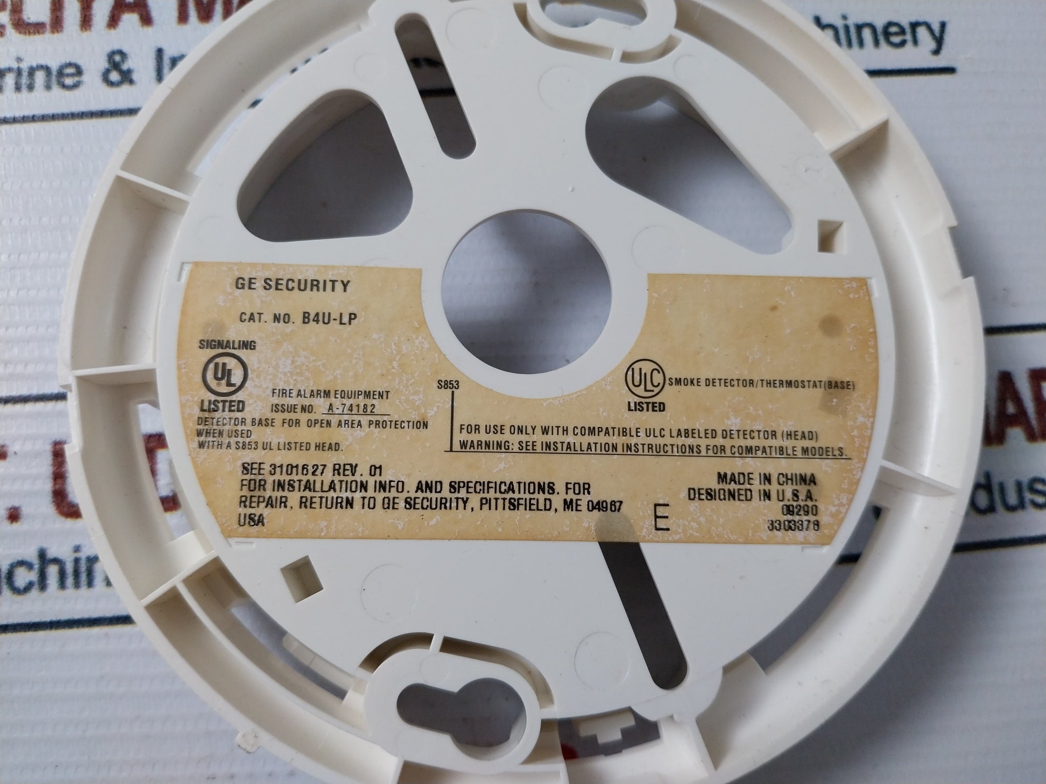 Lot of 2X General Electric B4u-lp Detector Base