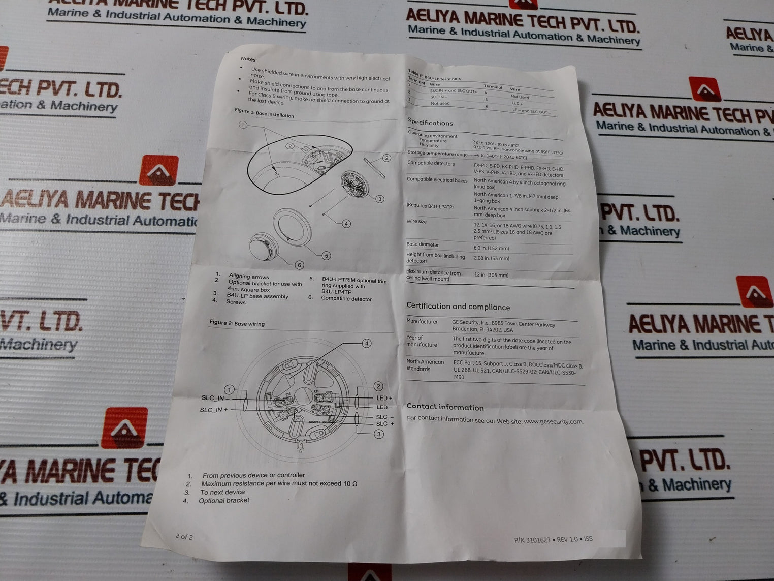 Lot Of 2X General Electric B4U-lp Detector Base