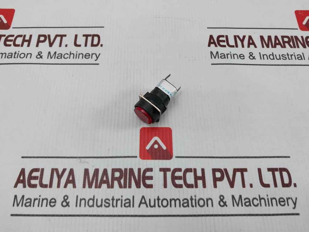 Lot Of 2X Han Kuk Relay 16000 Red Pilot Light Lamp 0.7W Max 24V Dc