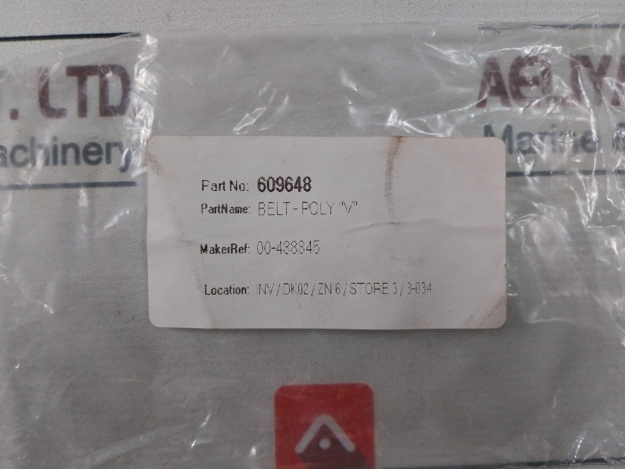 Lot of 2X HOBART 438845 Poly V Belt 609648