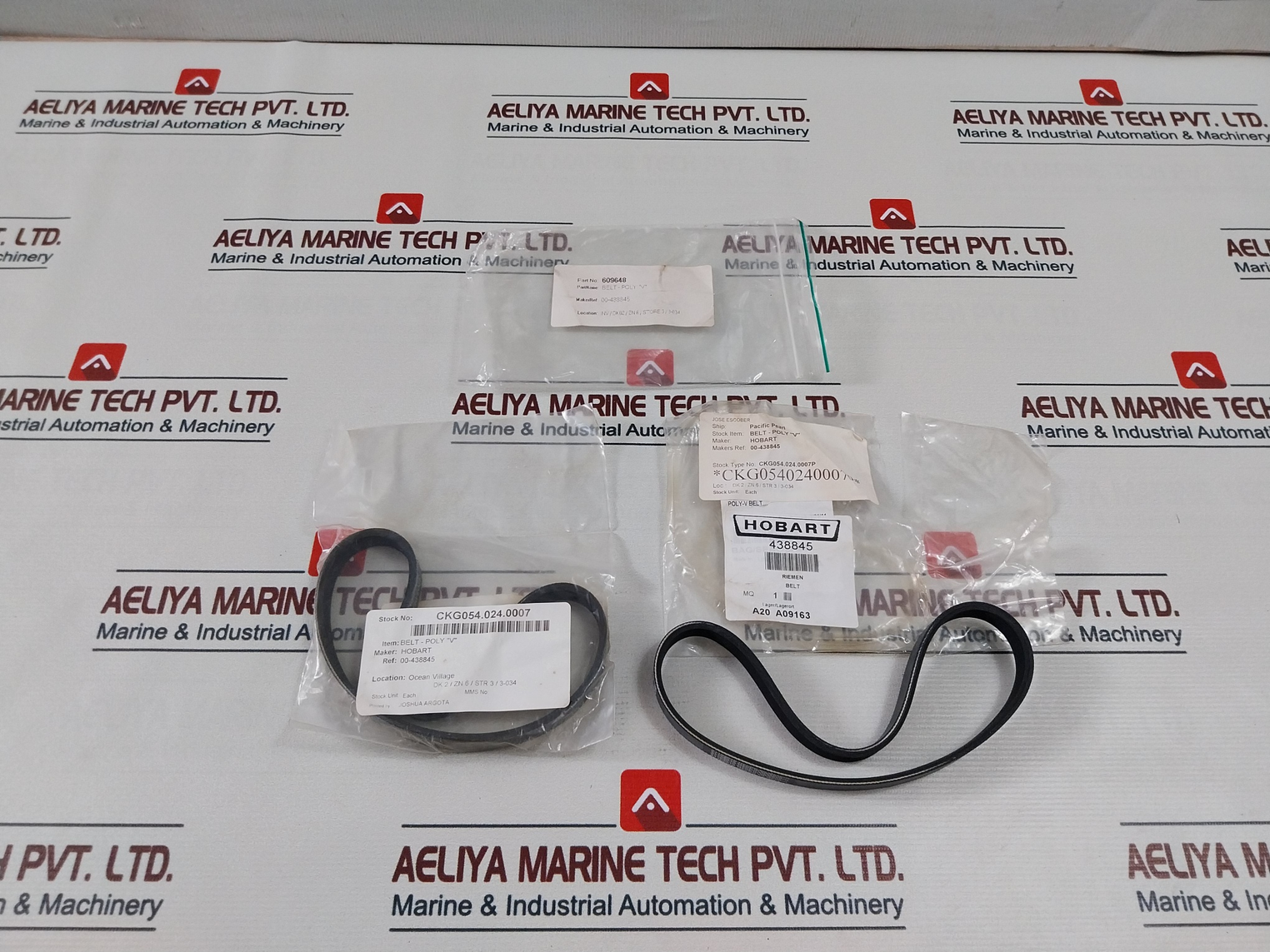 Lot Of 2X Hobart 438845 Poly V Belt 609648