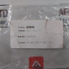 Lot of 2X HOBART 438845 Poly V Belt 609648