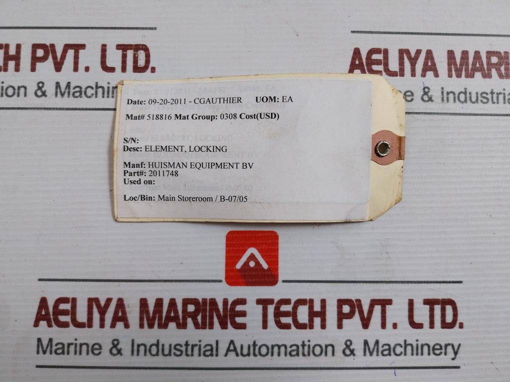 Lot of 2X HUISMAN EQUIPMENT 2011748 Locking Element 120X134