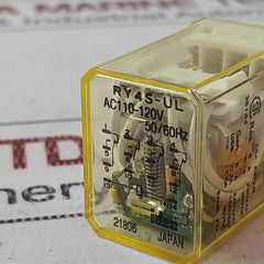 Lot of 2X IDEC RY4S-UL Relay AC110-120V 50/60HZ 5A 240VAC 30VDC
