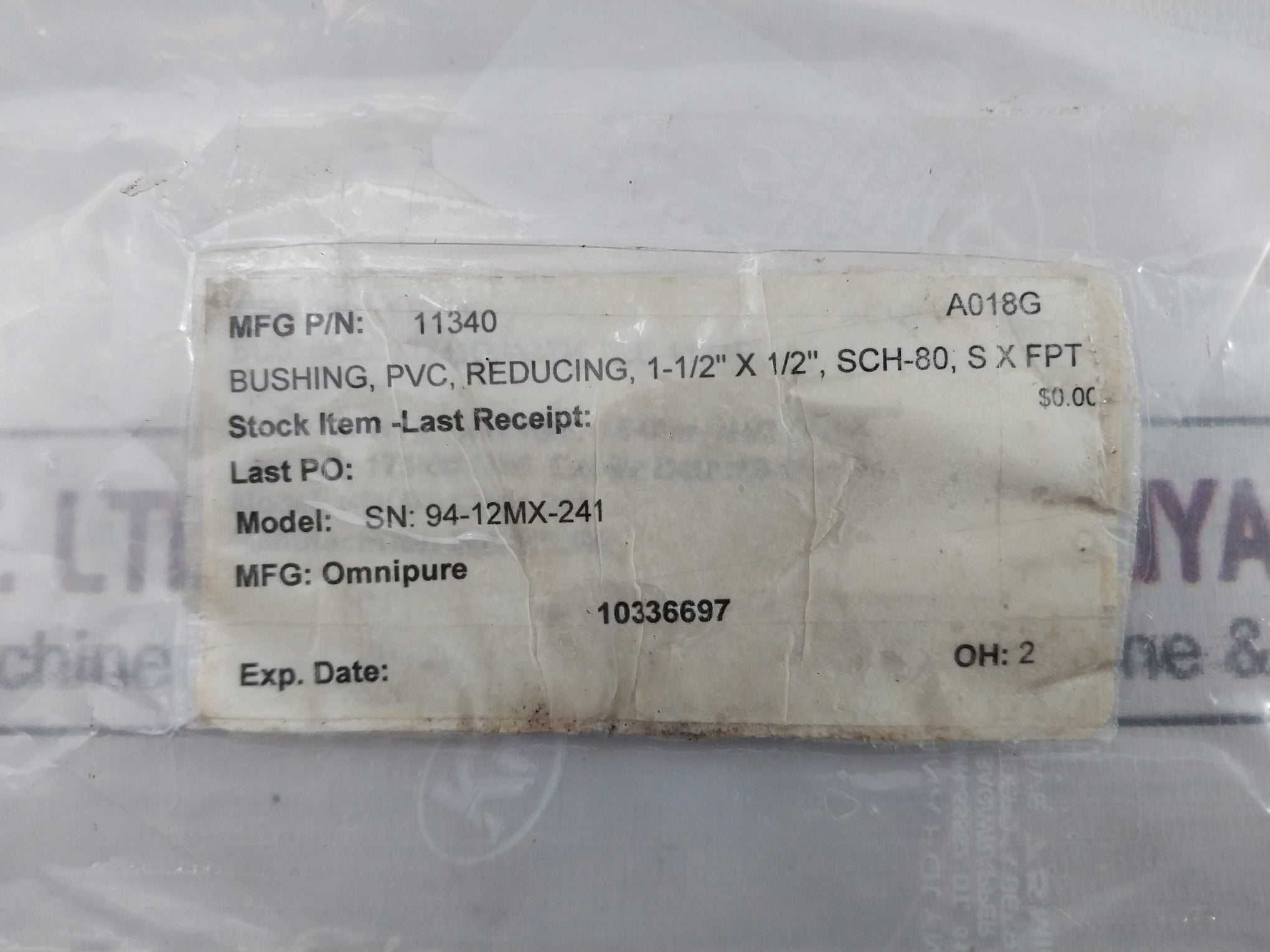 Lot of 2X IPEX SCH 80 PVC Reducing Bushing 1 1/2” X 1/2”
