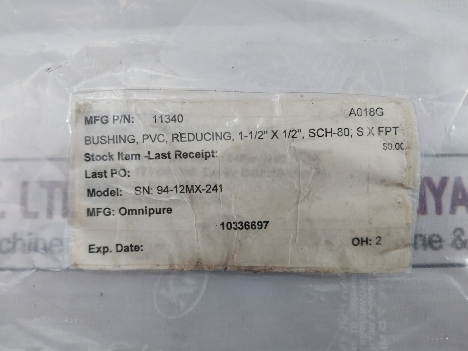 Lot Of 2X Ipex Sch 80 Pvc Reducing Bushing 1 1/2” X 1/2”