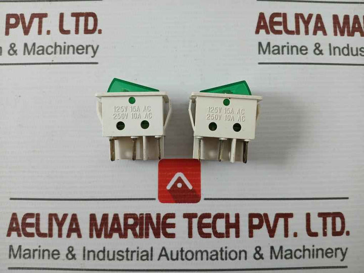 Lot Of 2X Kcd2 Rocker Switch 125Vac 15A/250Vac 10A