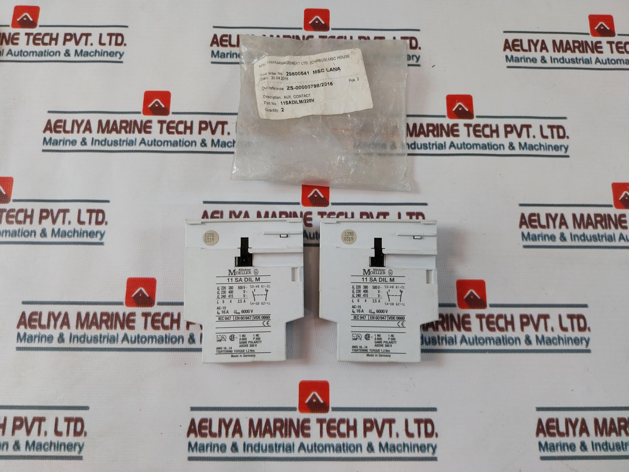 Klockner Moeller 11 Sa Dil M Auxiliary Contactor Block