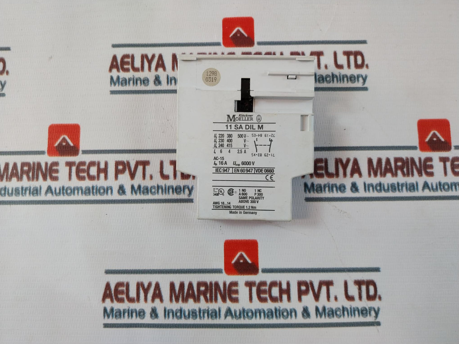 Lot Of 2X Klockner Moeller 11 Sa Dil M Auxiliary Contactor Block