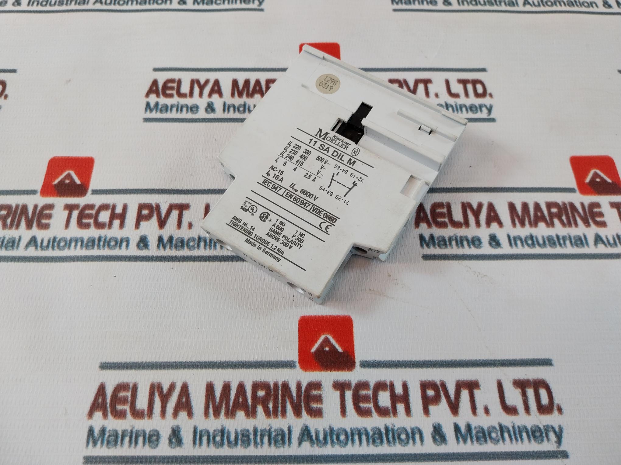 Klockner Moeller 11 Sa Dil M Auxiliary Contactor Block