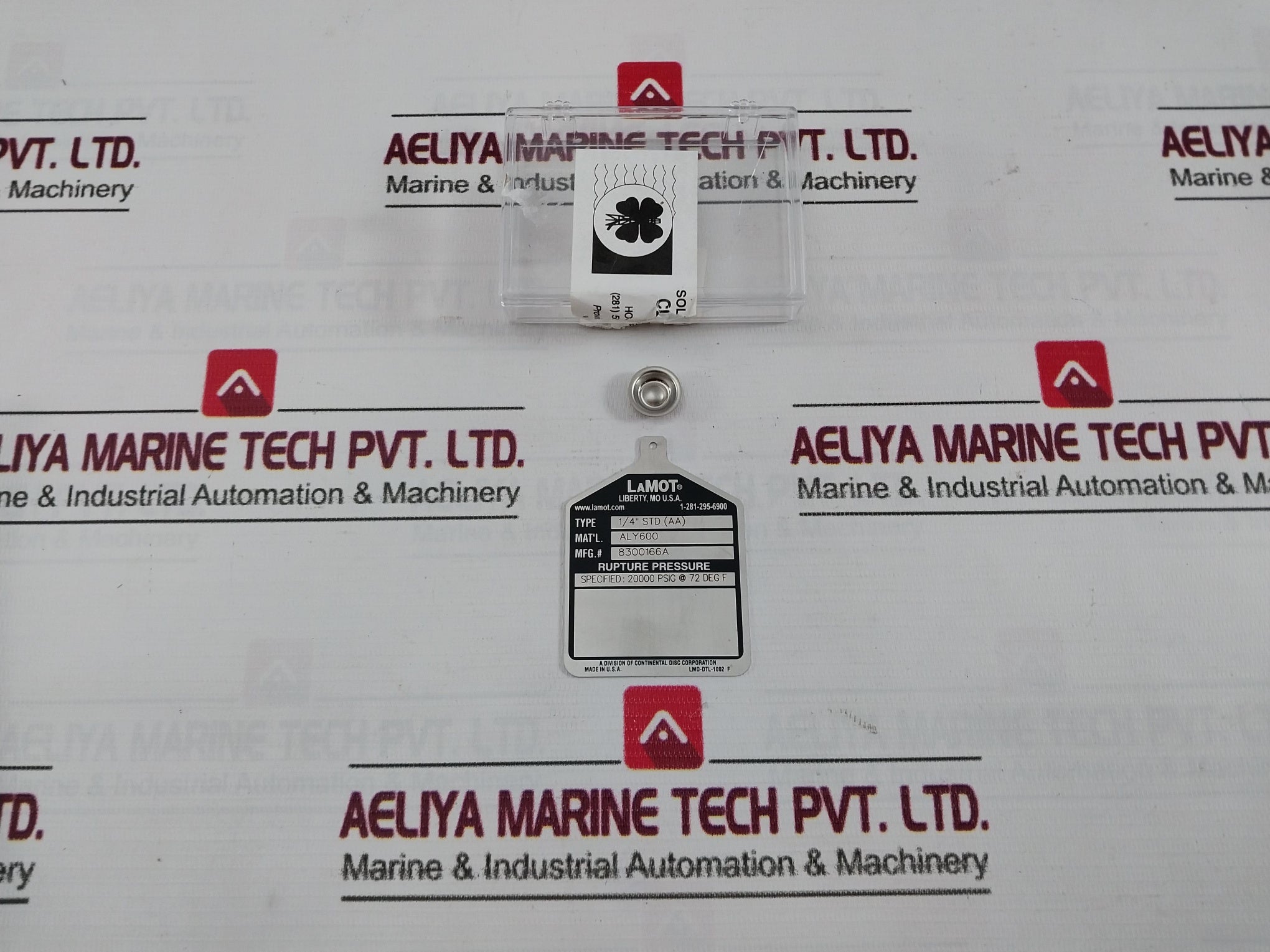 LAMOT 1/4” STD (AA) Rupture Pressure Disc LMD-DTL-1002 F