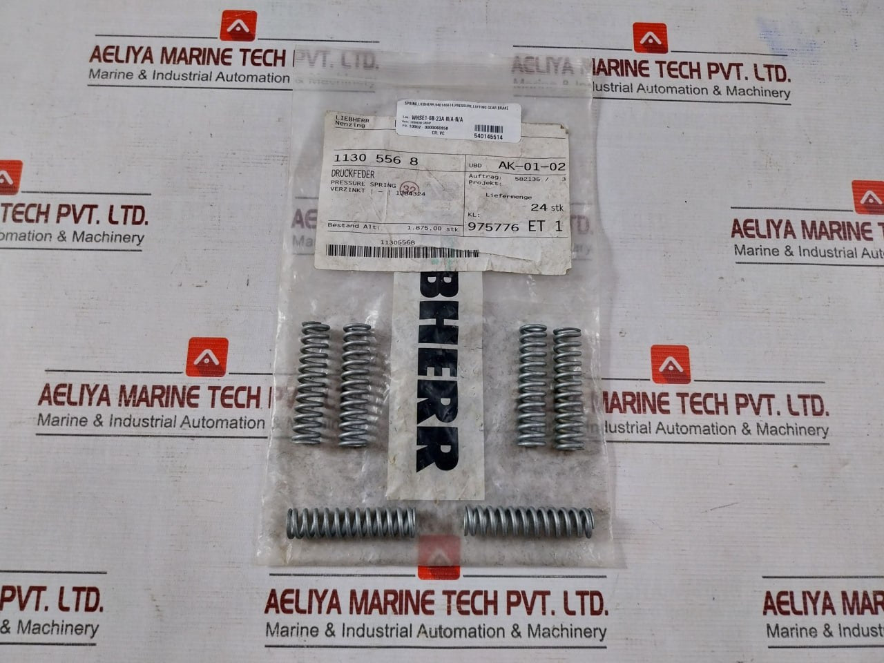 Lot Of 2X LIEBHERR 11305568 Pressure Spring Luffing Gear Brake 1384324