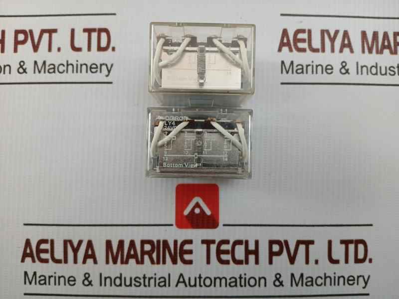 Lot Of 2X Ly4 Miniature Power Relay 10A 240Vac Omron