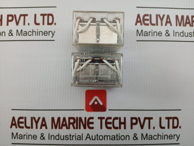 Lot Of 2X Ly4 Miniature Power Relay 10A 240Vac Omron