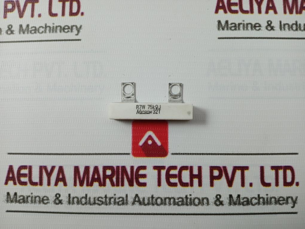 Lot of 2X Micron R7W Resistor 75KohmJ