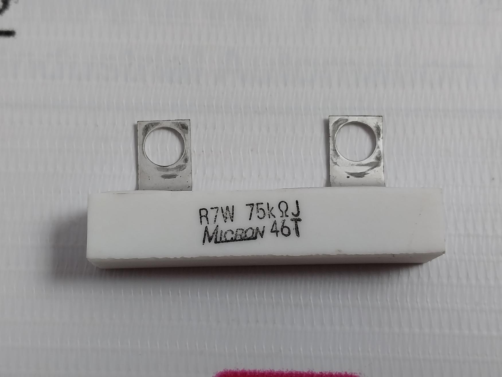 Lot of 2X Micron R7W Resistor 75KΩJ