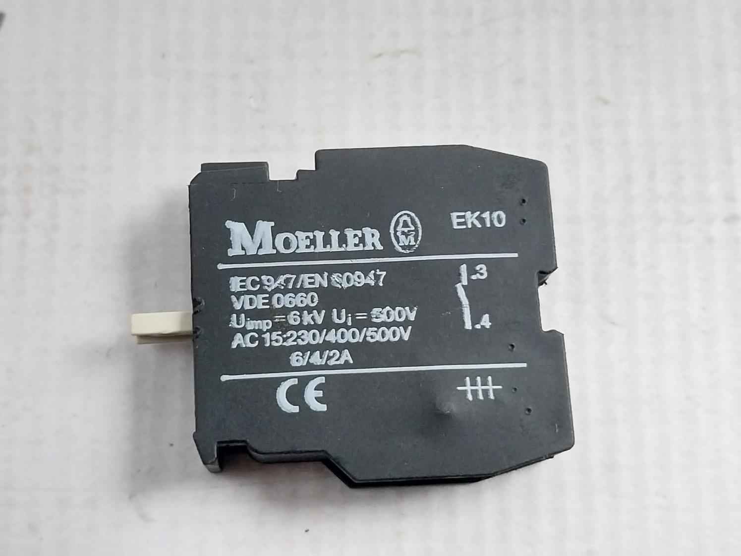 Lot Of 2X Moeller Ek10 Switch Contact Block 10A-600V/A600 Q300
