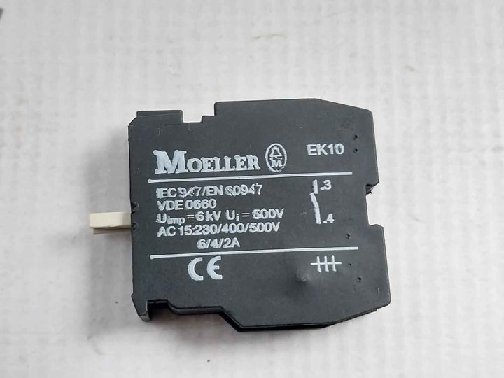 Lot Of 2X Moeller Ek10 Switch Contact Block 10A-600V/A600 Q300