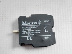 Lot Of 2X Moeller Ek10 Switch Contact Block 10A-600V/A600 Q300