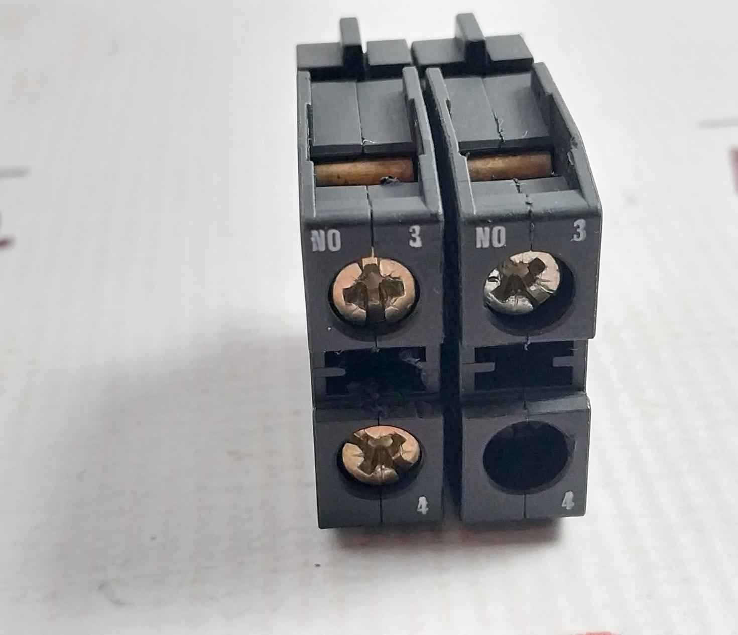 Lot Of 2X Moeller Ek10 Switch Contact Block 10A-600V/A600 Q300