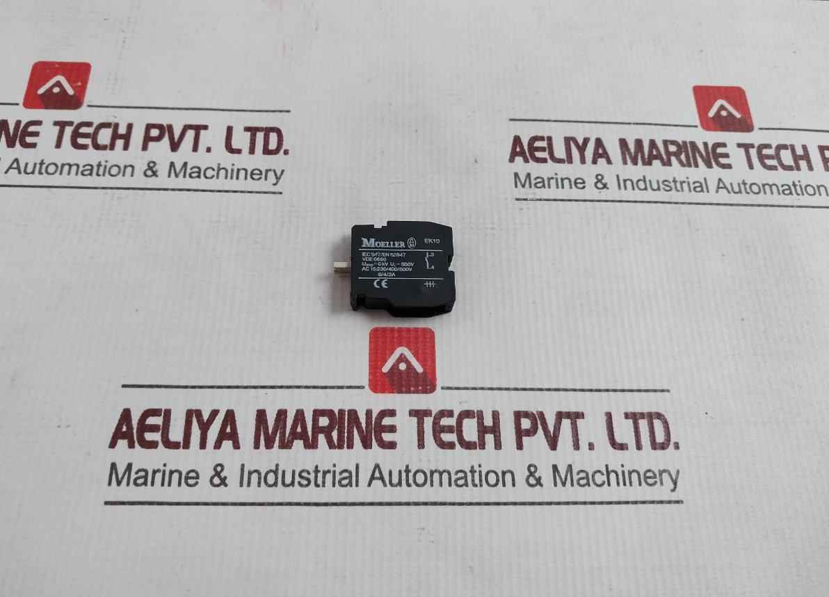 Lot Of 2X Moeller Ek10 Switch Contact Block 10A-600V/A600 Q300