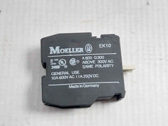 Lot Of 2X Moeller Ek10 Switch Contact Block 10A-600V/A600 Q300