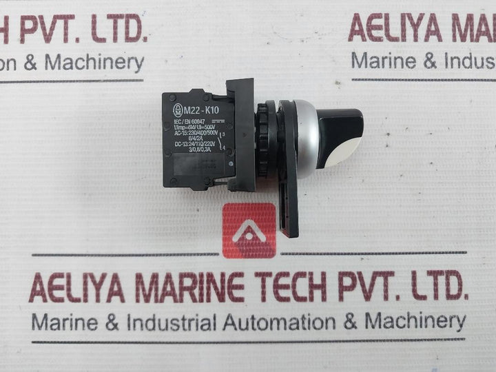 Lot of 2X MOELLER M22-K10 Pushbutton Contact Block A600 Q300 10A 600VAC