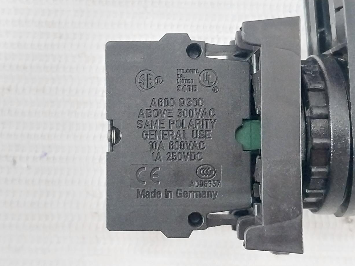 Lot Of 2X Moeller M22-k10 Pushbutton Contact Block A600 Q300 10A 600Vac