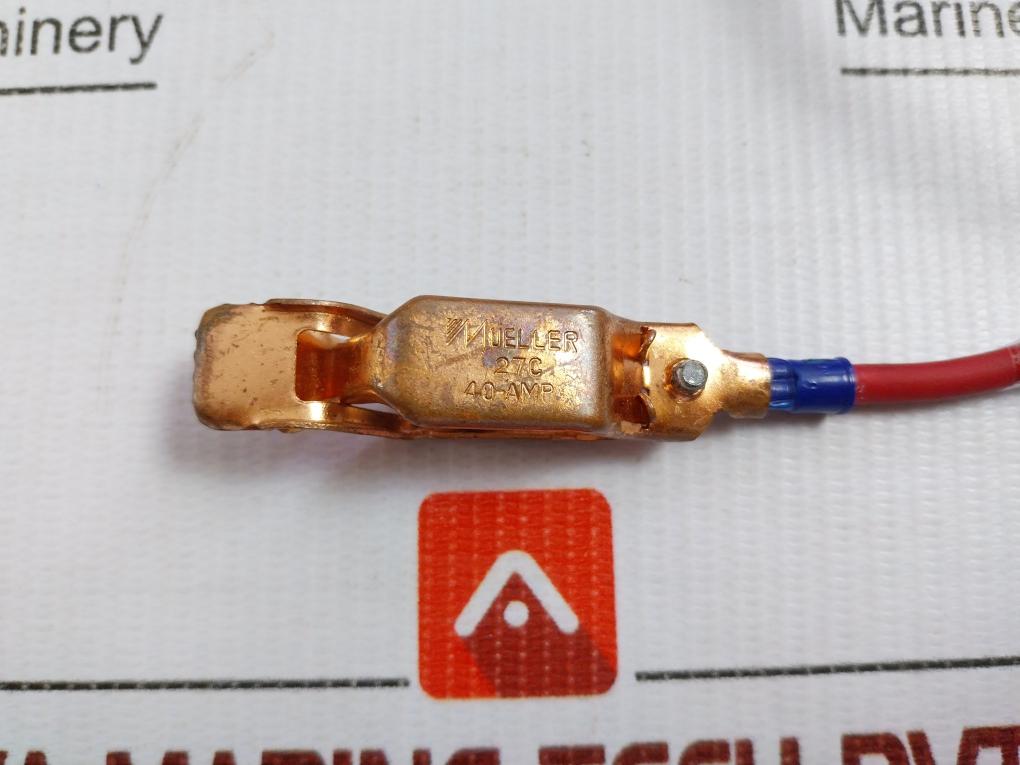 Lot Of 2X Mueller Crimp Terminal Jumper Cable 27C 40-amp