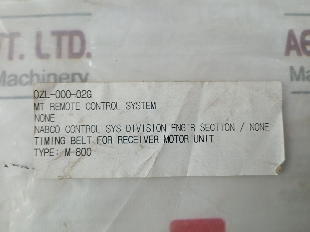 Lot of 2X Nabco M-800 Timing Belt For Receiver Motor Unit