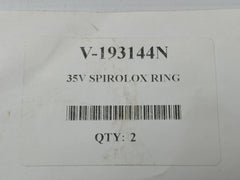 Lot Of 2X New Retaining/Snap Ring V-193144N Spirolox