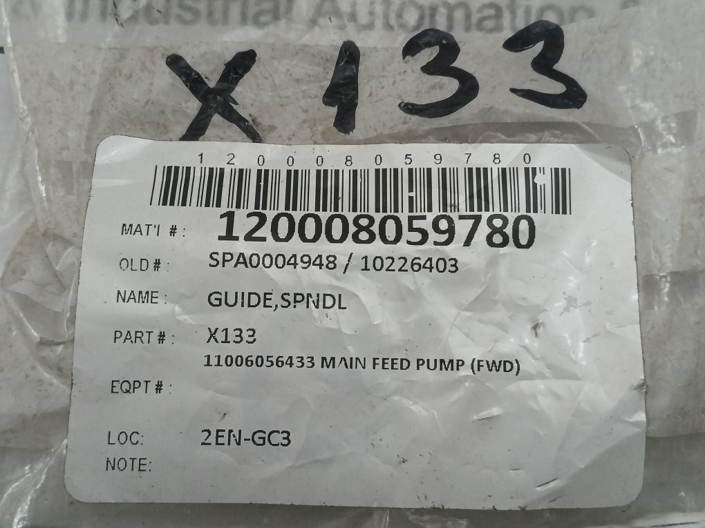 Lot Of 2X New Spindle Guide Component For Main Feed Pump X133