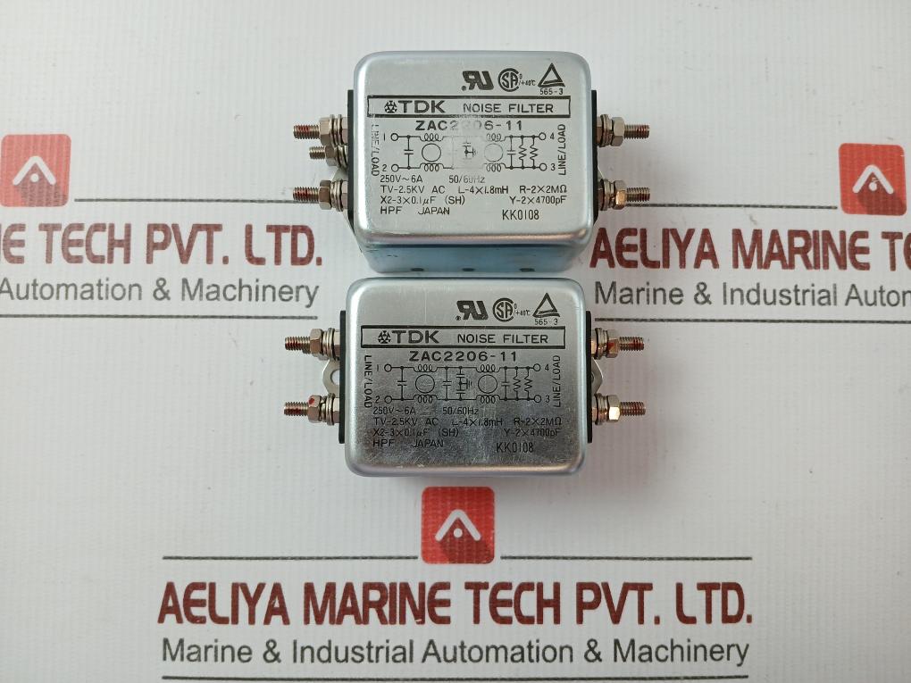 Lot Of 2X Noise Filter Zac2206-11 Tdk 250V-6A 50/60Hz