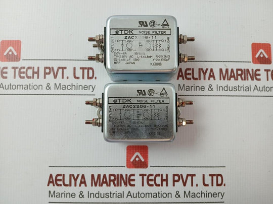Lot Of 2X Noise Filter Zac2206-11 Tdk 250V-6A 50/60Hz