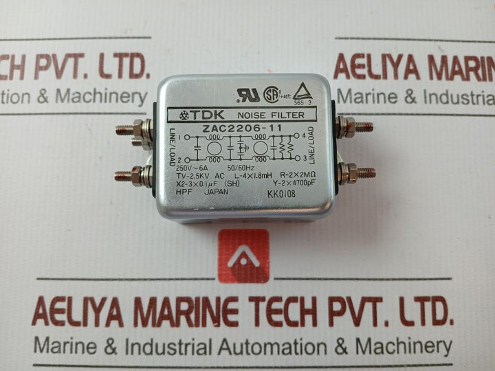 Lot Of 2X Noise Filter Zac2206-11 Tdk 250V-6A 50/60Hz