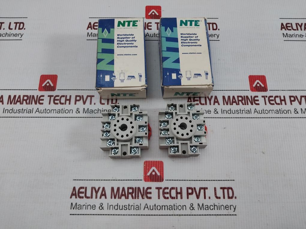 Lot Of 2X Nte Electronics 11-pin Tube-style Relay Socket R95-114
