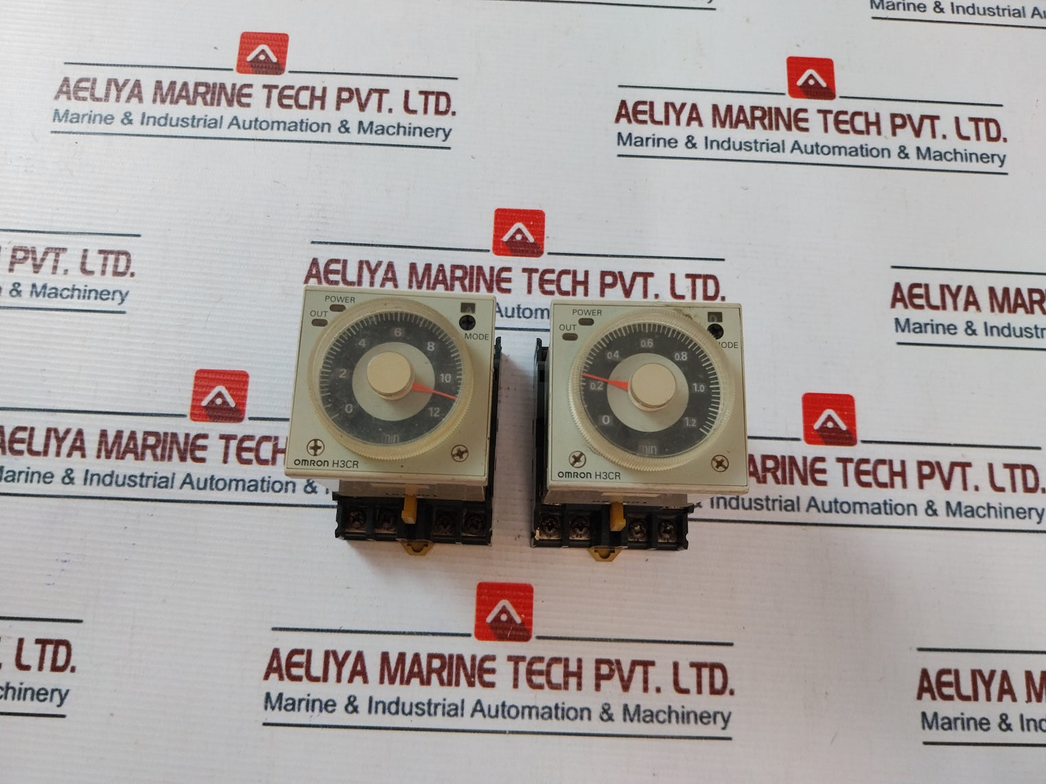 Lot Of 2X Omron H3Cr-a Timer Relay With Base 0-30Sec 24-48Vac