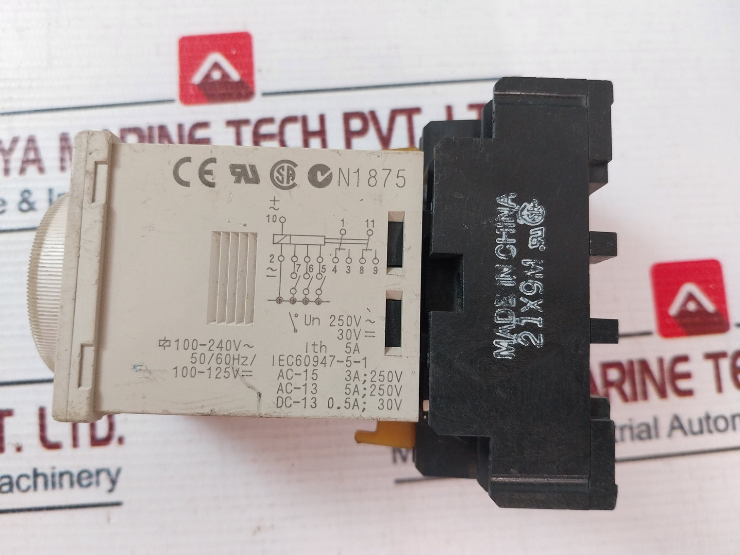 Lot Of 2X Omron H3Cr-a Timer Relay With Base 0-30Sec 24-48Vac