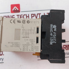 Lot of 2X OMRON H3CR-A Timer Relay with Base 0-30Sec 24-48VAC