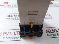 Lot of 2X OMRON H3CR-A Timer Relay with Base 12-48VDC 50/60HZ