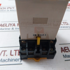 Lot of 2X OMRON H3CR-A Timer Relay with Base 12-48VDC 50/60HZ