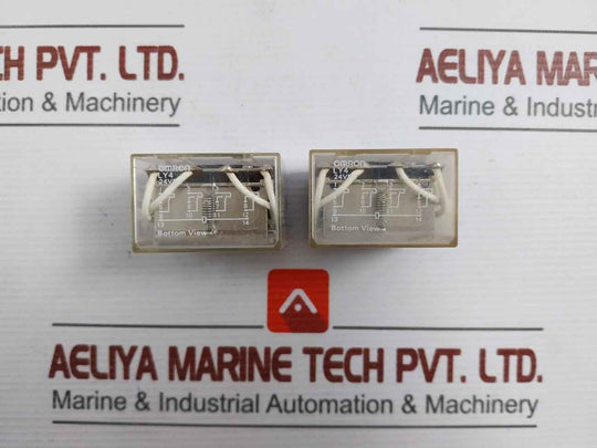 Lot Of 2X Omron Ly4 General Purpose Relay 24Vdc 10A