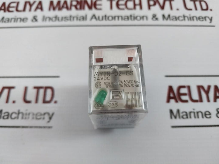 Lot of 2X OMRON MY2N-D2-GS Power Relay 24VDC 7A 30VDC 7A 250VAC