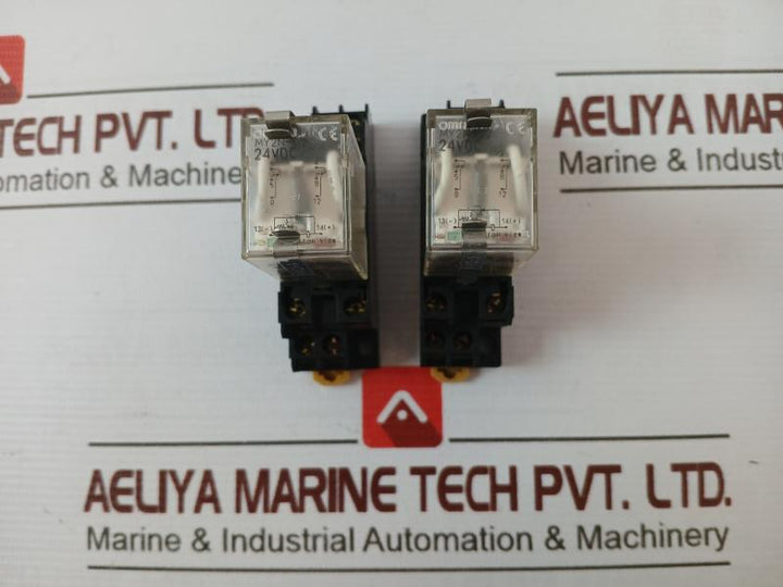Lot of 2X Omron MY2N-D2 Miniature Power Relay 10A 250VAC 0131W2