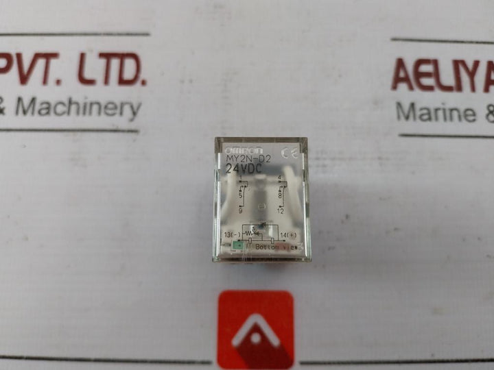 Lot of 2X OMRON MY2N-D2 Miniature Power Relay 24VDC 10A 250VAC 2831Y1