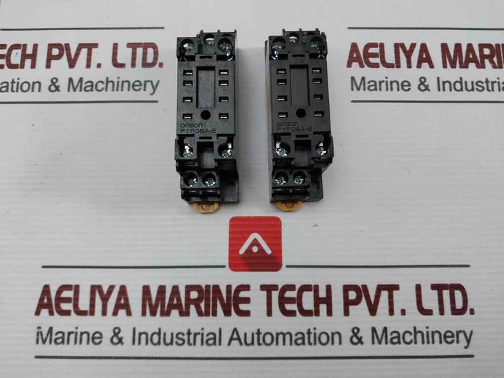 Lot Of 2X Omron Pyf08A-e Relay Socket 7A 250Vac