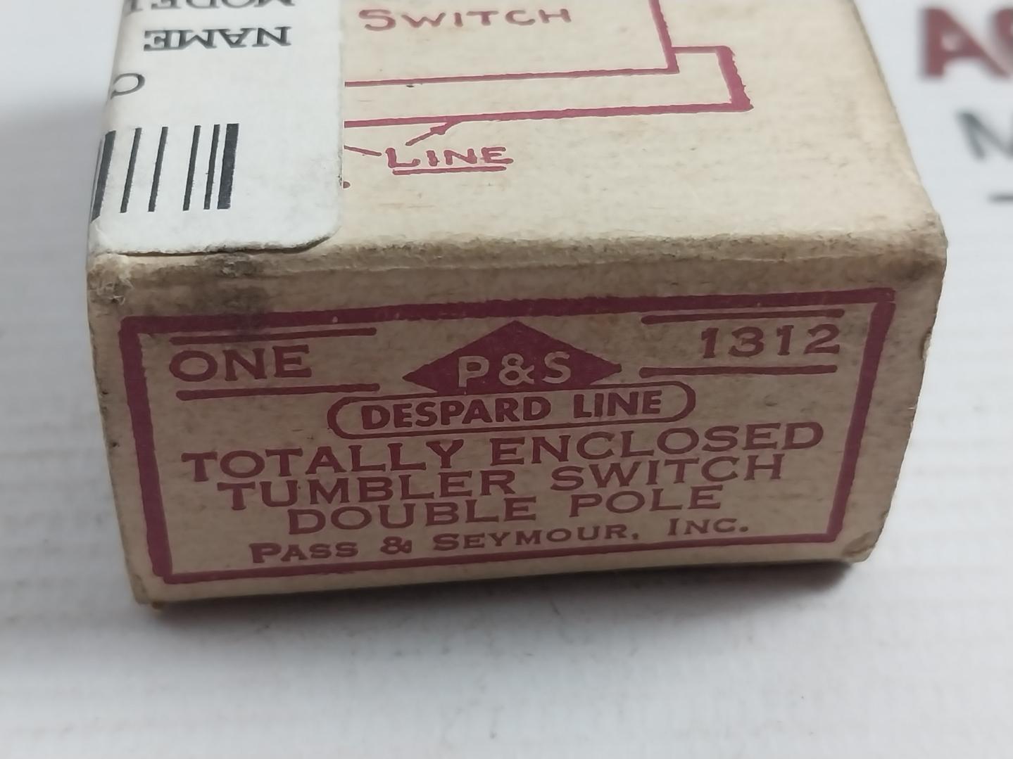 Lot Of 2X Pass & Seymour 1312 Double Pole Tumbler Switch