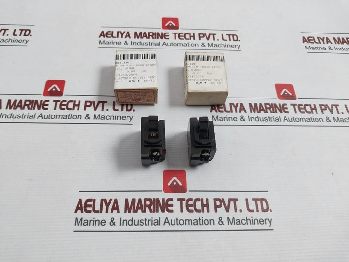 Lot of 2X PASS & SEYMOUR 1312 Double Pole Tumbler Switch